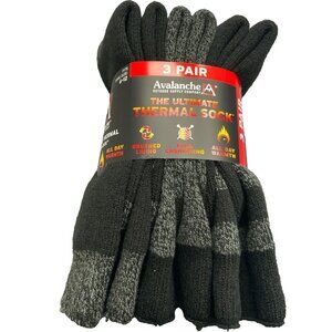 NEW Avalanche 3 Pair Pack Men's 6-12 Ultimate Thermal Crew Socks
